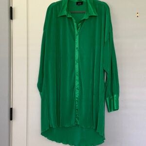 Vici Green Men's Shirt Style Dress